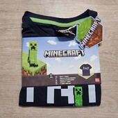 Minecraft! Трикотажная футболка для мальчика! 122/128! Лот 5600