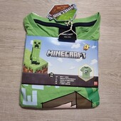 Minecraft! Трикотажная футболка для мальчика! 146/152! Лот 5601