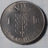 Монета Бельгії 1 франк 1975