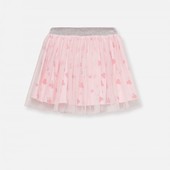 Розовая фатиновая юбка на девочку 98-104 см, 2-4 года в сердечки