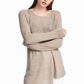 Качественный асимметричный свитер H&M, размер S, цвет баклажан