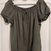 Блуза цвета хаки из вискозы Funday, р. М, Л на выбор (наш 48-52)