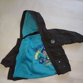 Двостороння курточка для хлопчика. 80 розмір. 9-12 місяців.