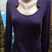 Тёплое платье фиолетового цвета на женщину S/M,см.замеры