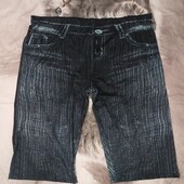 ❤Шикарные красивые чёрные под джинс принтом стречь бриджи новые❤Батал.5xl-8xl. Лотов много