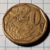 Монета південної Африки 20 центи 1999