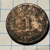 Монета Германії 1 пфенінг 1886