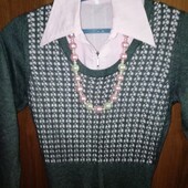 Діловий лук, блузка + кофтинка, розмір 44-46
