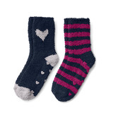 ☘ 1 пара☘ Тепленькі пухнасті шкарпетки нескользящие від tcm Tchibo Німеччина, розмір 35-38, смужка