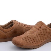 Фирменные кожаные дышащие мужские кроссовки, р. 44 -28,5 см