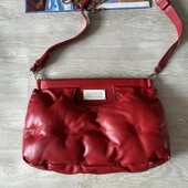 Большая красная стильная сумка клатч