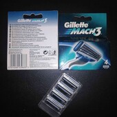 Змінні касети для гоління Gillette Mach3, лезвия для бритья, поштучно