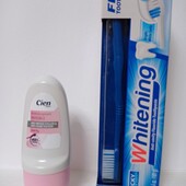 Дезодорант+ зубна паста з щіткою, нові, із Європи.