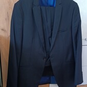 Якісний темно/синій чоловічий класичний костюм р.48 elpa deza Турція