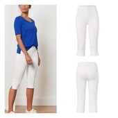☘ Якісні укорочені штани стрейч, білі Tchibo (Німеччина), р.50-52 (44 евро)