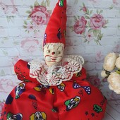 Кукла клоун Германия ручной работы glorex вальдорфская текстильная