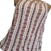 Блуза из вискозы без рукавов (орнамент вышиванка