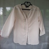 Стильна смугаста блузка- рубашка з ланцюжком