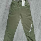 Lupilu брендовые штаны джоггеры с карманами цвет хаки рост 110/116 см