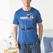 Чоловіча піжама/домашній костюм livergy футболка+шорти євро розмір М 48/50.