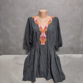 Симпатичная женская блузка/туника с вышивкой, р.L/XL