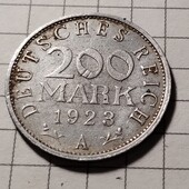 Монета Германії 200 марок 1923