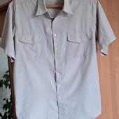 Хлопковая мужская рубашка на крупного мужчину, размер - 2XL,Италия.