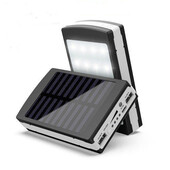 Power Bank Solar 40000 mAh мобільне зарядне з сонячною панеллю та лампою