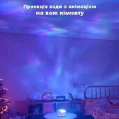 Нічний проектор куб з проекцією води Настільна RGB лампа з ефектом водяної хвилі, з пультом і додато