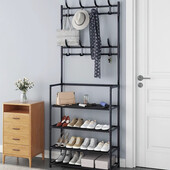 Універсальна вішалка для одягу New simple floor clothes rack size 60X29.5X151 см Чорна