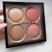 sephora microsmooth multi-tasking baked face palette контурная палетка рум'яна бронзер хайлайтер.