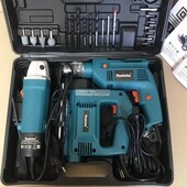 Комплект Makita 3 в 1 дрель, лобзик, болгарка в чемодане