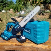 Акумуляторна ланцюгова пилка Makita 48V з масляним баком шина 30см на 2 акумулятори, Садова електроп