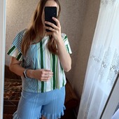 Кайфовий комплект шортики в рубчик + футболка Оверсайс Zara❤️