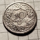 Монета Польщі 10 грошей 1923