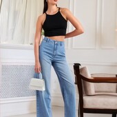 Джинси wide leg high waist 42 розмір