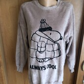 Меховушка, плюшева туника, кофта, S. Peanuts. H&M. слип, пижама