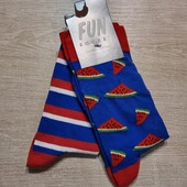 Fun socks! Трикотажні високі чоловічі шкарпетки 36-40 розмір 2 пари! Лот 123