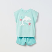 Красивая пижама zara с пайетками перевертышами на 9-10, 11-12 лет