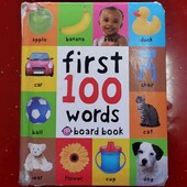 Книга First 100 Words
картон малюкам перши слова англійська мова