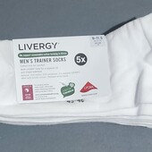 Шкарпетки чоловічі Livergy 5 пар (43/46, білі)