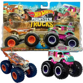 Набір з 2-х металевих машинок Хот вілс Hot wheels monster demo doubles trucks 2 pack, оригінал