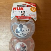 Пустышка ортодонтическая Nuk Disney Mickey Mouse Space 0-6m 2 шт