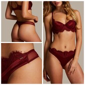 Hunkemoller noir! Елегантні жіночі труси, стрінги 3Хл розмір cabernet! Лот 277