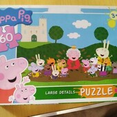 Шанувальникам Peppa Pig,пазли з крупними деталями 60 шт.