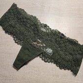 Hunkemoller! Жіночі труси, стрінги з широким мереживом Л розмір combu green! Лот 36