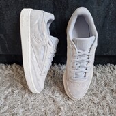 р.10,5usa(27,5см).Оригінал. Кеди/ кросівки / снікерси Reebok Club C 85 low suede trainers h01407 нат