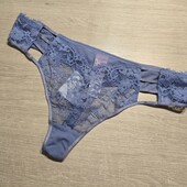 Hunkemoller! Трендові жіночі труси з мережива і сіточки, стрінги Хл розмір colony blue!