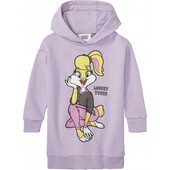 Сукня-світшот Looney Tunes® для дівчаток (134/140, бузково-фіолетовий).