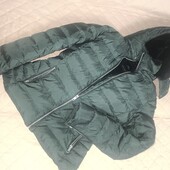 Zara S, куртка пухова! На хутрі